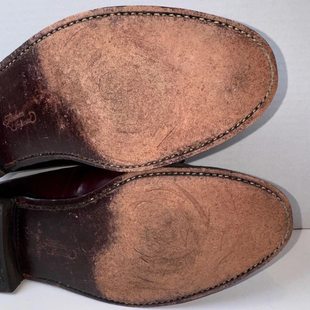 Florsheim Tassel Loafer Mens 8 D Burgundy Imperial Quality Vintage Leather 92170